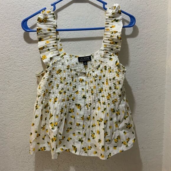 J.Crew Pintuck peplum top in budding rose print XS - Picture 4 of 8